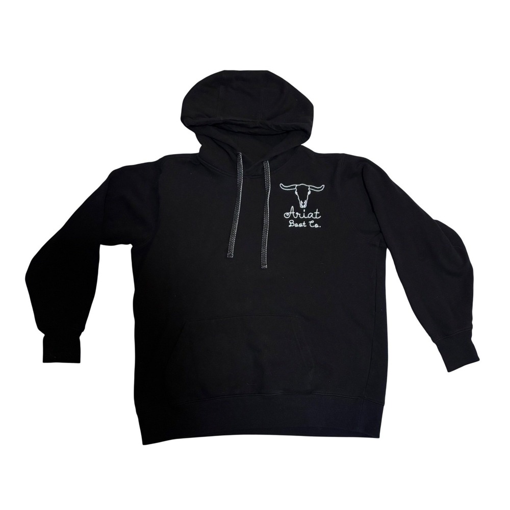 Ariat Steer Stitch Hoodie Women's Black Pullover Western Cowgirl| Medium‎